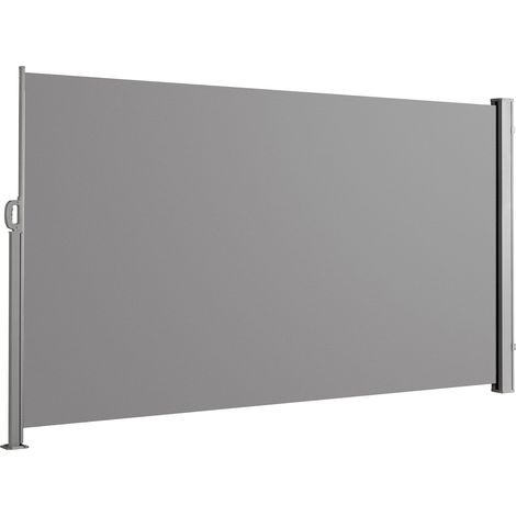 SVITA Seitenmarkise Sichtschutz UV50+ 400x160cm Hellgrau