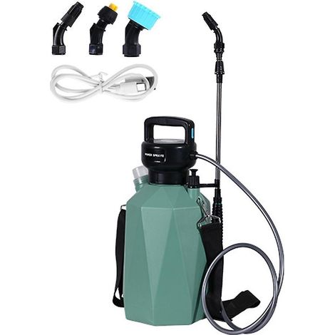 Pulvérisateur électrique portatif rechargeable par USB avec bandoulière, outil agricole, arrosoir, Atomi type A-vert