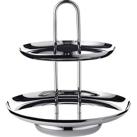 Présentoir à gâteaux Apus, 2 étages (H 28 cm), acier poli (1/5)