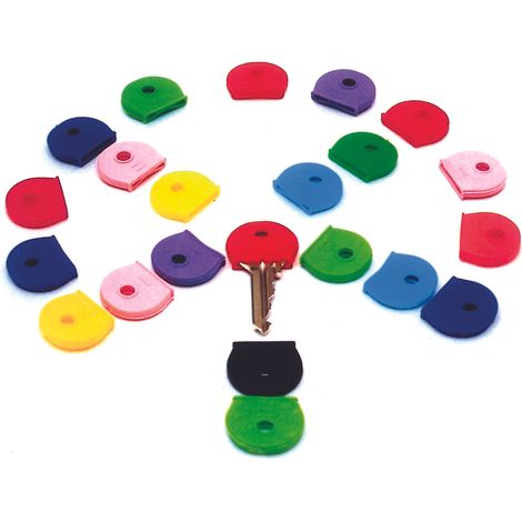 ANELLINO SEGNACHIAVE COPRITESTA 200 PZ. TIPO PESANTE  col.Assortiti