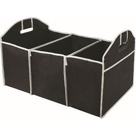 Organisateur de Coffre Voiture Noir – Sac de Rangement Pliable et Robuste pour Voiture, Camionnette ou Camion – 1 Pièce (1/5)