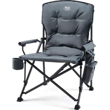 Chaise de Camping Pliable Rembourrée Siège Large Charge 230kg (1/5)