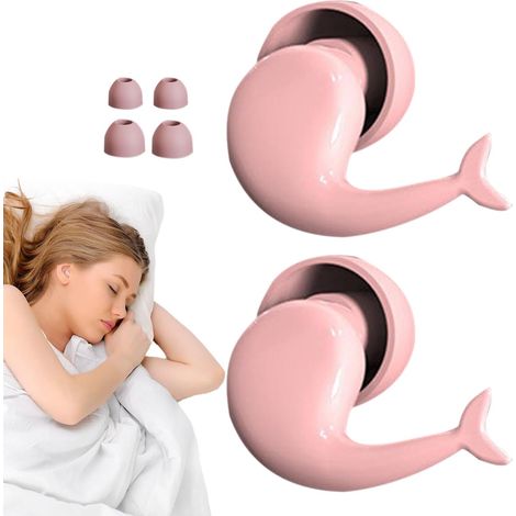 Bouchons D'Oreille Anti-Bruit Silicone Réutilisable à Queue de Poisson Bouchons d'Oreille Antibruit pour le Sommeil Pour Sports Nautiques Avion Travail Festival (1/5)