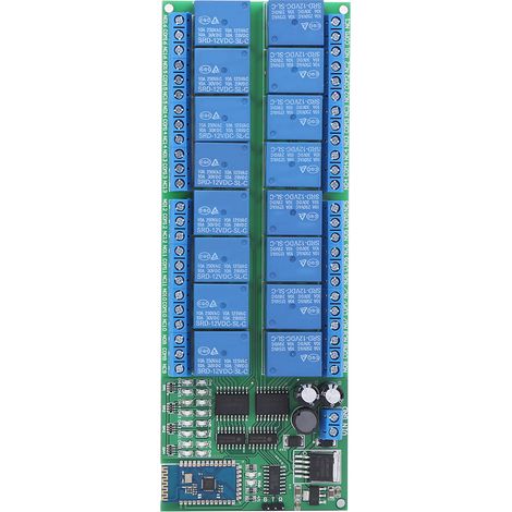 Carte relais Bluetooth 16 canaux 12 V CC avec télécommande sans fil pour smartphones Android (1/5)