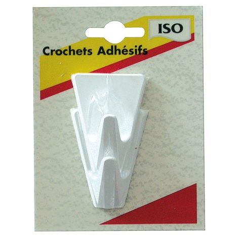 Crochet Adhésif Triangle Blanc Bl2 - Iso