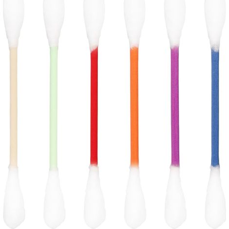 6pcs Jouet Chat Coton Tige avec à la Saveur d'herbe, Gros Cotons-Tiges Interactifs pour Chats Bâtonnets à Mâcher Mignons Chatons Convient pour Jeu et l'exercice (6 Couleurs)
