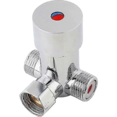 Robinet mélangeur G1/2 avec contrôle de température pour robinet automatique, eau chaude et froide, 3 modes thermostatiques pour irrigation EV (1/5)