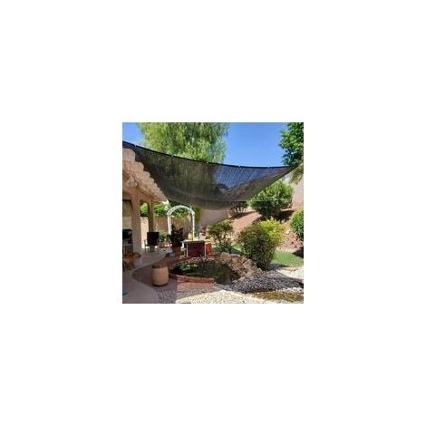 Filet d'ombrage 8 poteaux 80 % renforcé épais voile d'ombrage coupe-vent filet de serre avec œillets (3 x 4 m) (1/5)