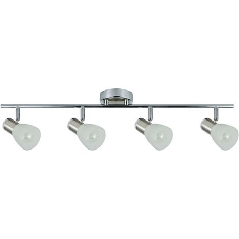 AKUNADECOR 4-Licht Chrom/Nickel Cholo Badezimmer Leiste D