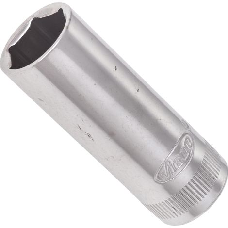 VIGOR Douille longue 1/4" carré creux 6,3 mm, profil hexagonal extérieur V2701N, 50 mm (1/2)