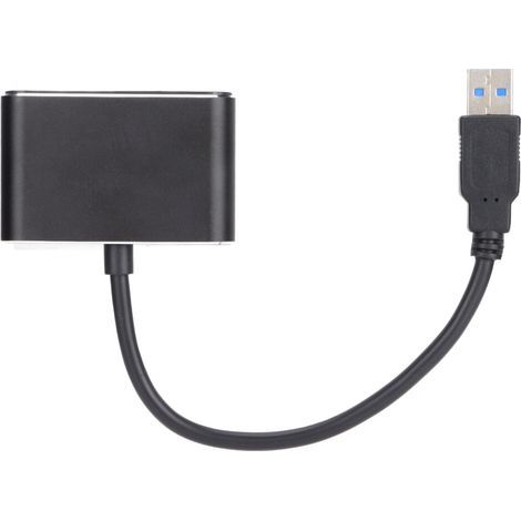 Adaptateur USB 3.0 vers HDMI/VGA, prend en charge le mode étendu, convertisseur d'affichage Full HD, plug and play avec installation de pilote, compatible avec les systèmes Windows XP, Win7 et Win. (1/4)