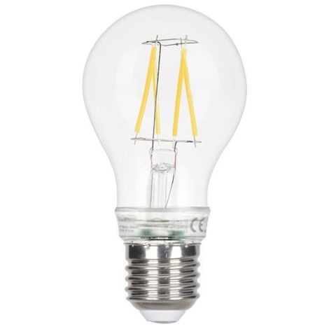 Lampada filoled 4W A60 goccia chiara E27