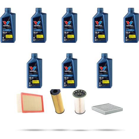 Kit tagliando 4 FILTRI e 8L OLIO compatibile con Porsche Cayenne II (958) 3.0 v6 Diesel 176Kw dal 2009 (1/5)