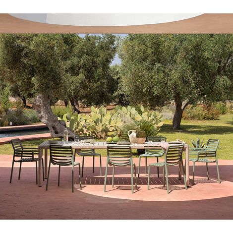 Tavolo allungabile "Tevere" in Polipropilene e alluminio, da giardino "Made In Italy" -Corda / 211-275 cm (1/5)