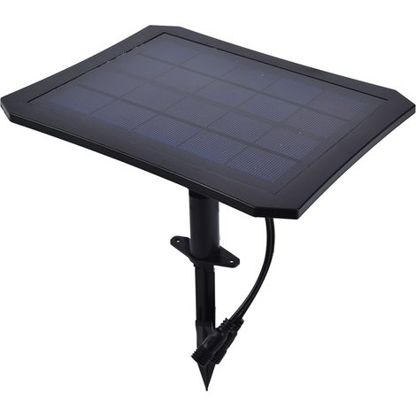 Lampe solaire LED 5V double tête ronde pour jardin, projecteur paysager extérieur avec piles intégrées (modèle RC-706) (1/5)