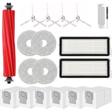 Accessori per aspirapolvere Roborock Qrevo Pro, Qrevo S, Qrevo MaxV: 1 spazzola principale, 2 filtri HEPA, 6 sacchetti per la polvere, 4 Li (1/4)