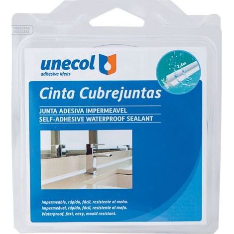 UNECOL CINTA CUBREJUNTA SANITARIO BLANCO ADHESIVO 22mmx2,4m=0770
