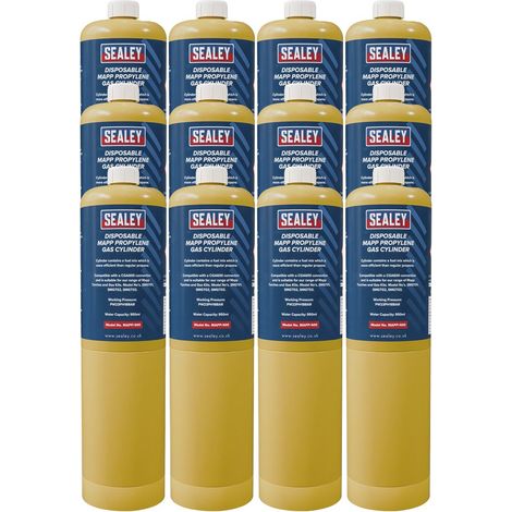 Sealey MAPP/40012 Disposable MAPP Propylene Gas Cylinder - Case of 12