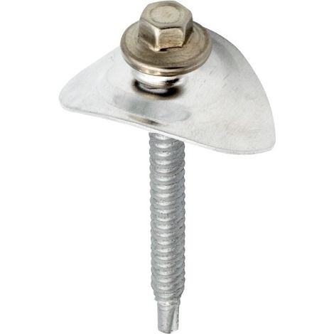 Faynot – Pack de 50 kits de fixation sommet d'onde pour tôles ondulées – Vis en acier galvanisé 65mm – Pour bois – Solution durable et professionnelle