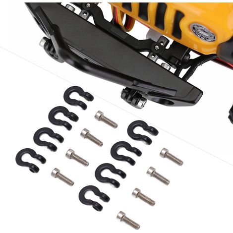 8 pièces Crochet de Remorquage Métallique pour Pare-chocs Avant/Arrière, Accessoire Attelage 1/24 Voiture RC (1/5)