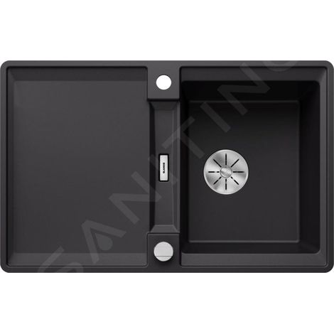 Blanco Adira - Évier en silgranit, 77x49 mm, avec commande excentrique et accessoires, InFino, noir 527593 (1/4)