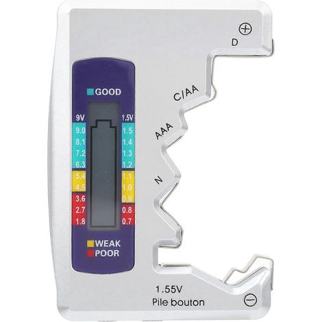 Digitaler Batterietester zur Kapazitätsprüfung für C/D/9V/AA/AAA/1,5V Lithium-Batterien (Messung)
