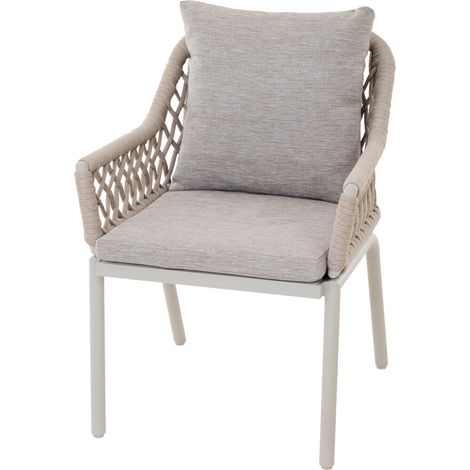 Siena Garden Chester Sessel matt seidengrau/taupe-grau