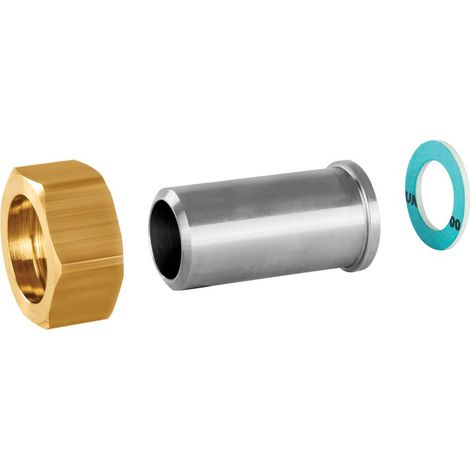 Resideo Anschlussverschraubung W-F2 Schweißtülle 32 mm, G 1 1/2, flach dichtend, ASV-CS-32-W-F2