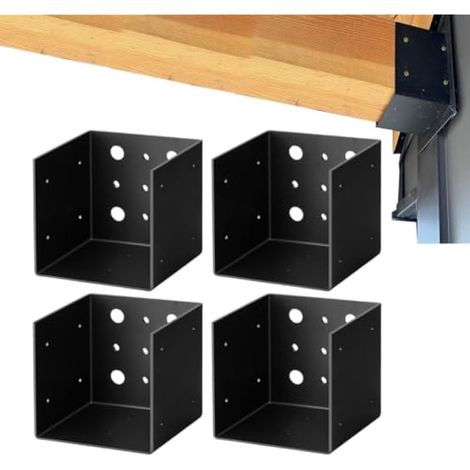 Lot de 4 connecteurs muraux en métal antirouille pour pergola (1/5)