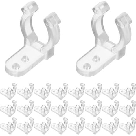 GOOHOCHY Lot de 50 clips pour guirlandes lumineuses de Noël, clips en plastique pour suspendre les guirlandes féériques, décorations intérieures et extérieures flexibles et réutilisables (1/5)