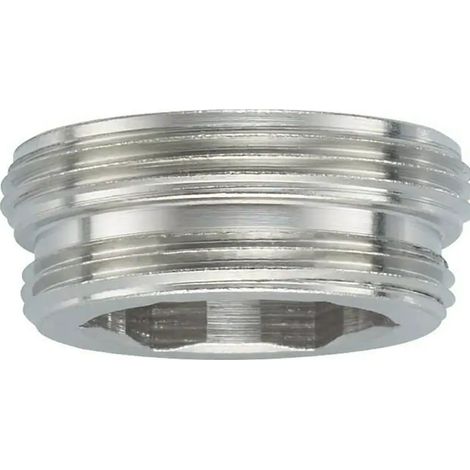 Schläfer 632510 Adattatore Rubinetto Maschio/Maschio, Filetto Esterno M24x1 e M22x1, Raccordo, Riduttore in Ottone Cromato, Compatibile con Aeratore Neoperl, Guarnizione Inclusa (1/5)