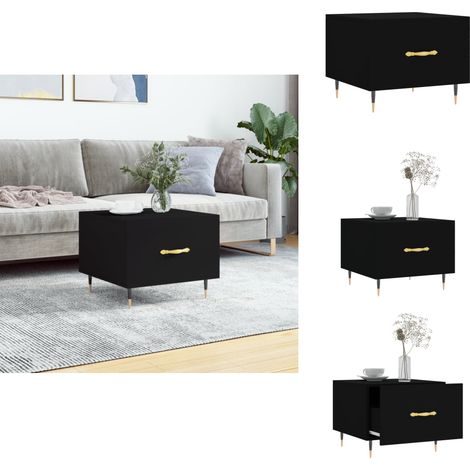 Couchtisch Schwarz 50x50x40 cm Holzwerkstoff - Couchtisch - Wohnzimmerstil - Holzwerkstoff - Schwarz - Sideboard (1/5)