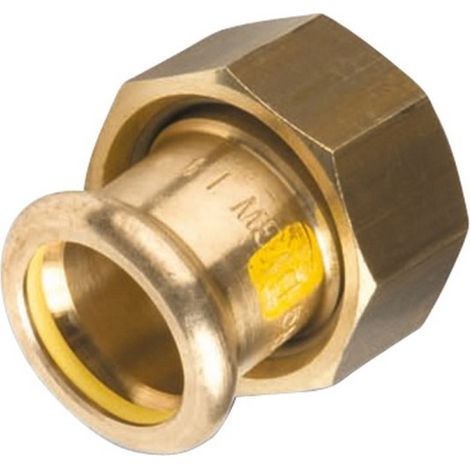 Raccord 2 pièces laiton pour compteur gaz Ø28-3/4" - THERMADOR 1330JPC28M34