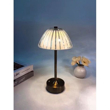 Lampe de chevet, lampe de table en cristal tricolore, intensité lumineuse réglable en continu, veilleuse tactile, idéale pour la salle à manger (1/5)