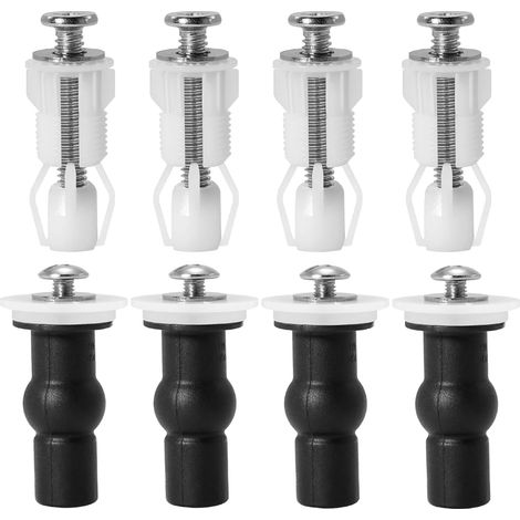 Juego de 8 fijaciones para asientos de inodoro, accesorios para asientos de inodoro. Fijación con tornillos para asientos de inodoro. Juego de fijación con tornillos para asientos de inodoro, fijación (1/5)