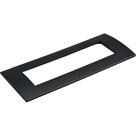 Placca Plastica Quadrata MBL 7 Moduli Posti Compatibile Bticino Living, 3 Colori Disponibili (Nero)