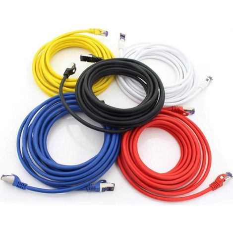 1aTTack.de Câble réseau Cat.7 Cat 7 PoE+ Câble réseau Internet DSL Modem Router Hub Câble Patch Câble réseau Câble réseau Câ 1697 (1/3)