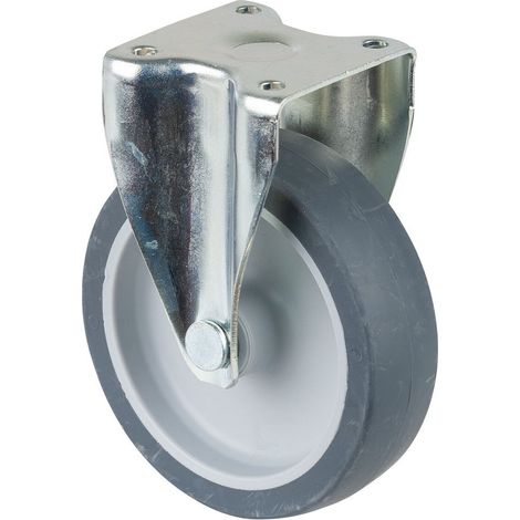 BS Rollen Bockrolle, Durchmesser 80mm, B 21mm 50kg, A210.A80 mit Anschraubplatte, grau (1/2)