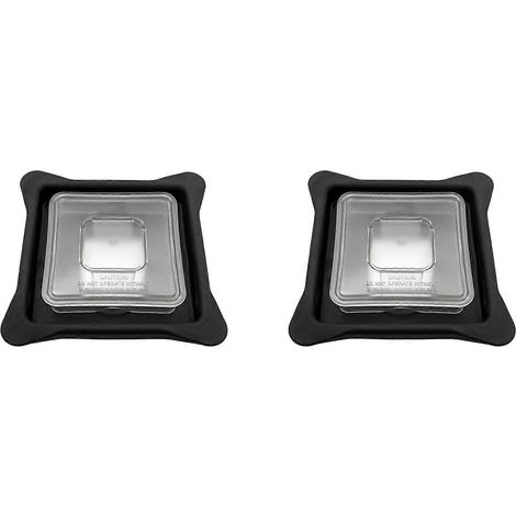 Couvercles de rechange pour blenders Blendtec (2 pièces), avec bouchons carrés transparents (1/5)