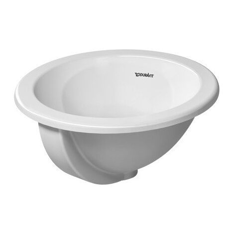DURAVIT ARCHITEC lavabo empotrado con rebosadero sin orificio para grifería B d : 400 sin orificio para grifería blanco