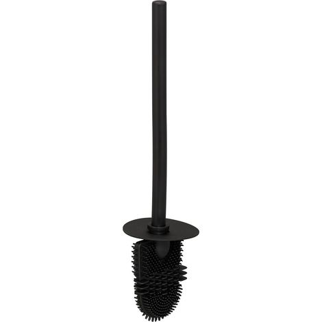 Scopino WC flessibile per bagno montaggio a parete 40 x 9,5 x 10 cm in acciaio inossidabile argentato 130017053
