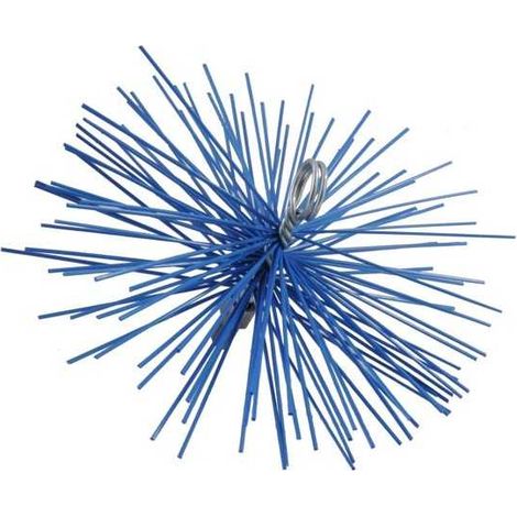 Cepillo para chimenea de nylon, redondo, de 300 mm