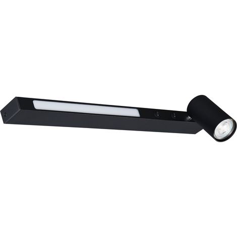 Applique nera moderna LED 8W + GU10 5W Mannari Zuma Line (1/3)