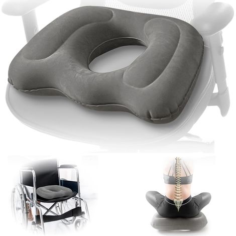 Coussin Gonflable en Donut - Coussin Orthopédique pour Coccyx, Hémorroïdes, Sciatique, Post-Chirurgie, Post-Partum – Portable pour Maison, Bureau, Voiture (1/5)