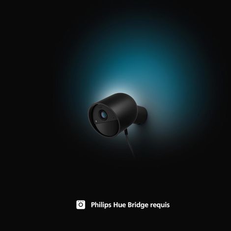 Caméra filaire - Philips Hue - Secure - HD 1080P - Utilisation intérieure ou extérieure - Contrôle avec une seule application - Noir (1/5)