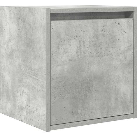 Maison Exclusive - Comodino a Muro Grigio Cemento 38x34x40 cm