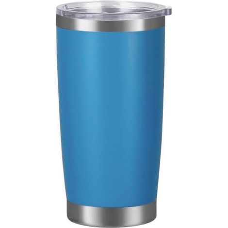 Gobelet isotherme en acier inoxydable de 590 ml (20 oz), tasse de voyage à double paroi en acier inoxydable pour garder les boissons chaudes et froides. (1/5)