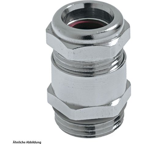 LAPP Verschraubung M20x1,5 druckwasserdichte Messing (CuZn) vernickelt Gewindelänge 6,0mm - 1 Stück (1/2)