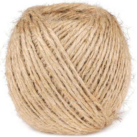 1 Pelote Ficelle Jute 2mm, 75 Mètres, Dévidage Intérieur, Jardin, Décoration, Loisirs Créatifs