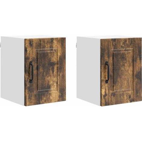 Maison Exclusive - Armadietto a muro PORTO 2 pcs Rovere fumé 30 x 31 x 40 cm